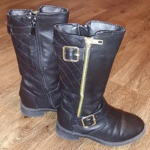 Leather Knee-High Boots